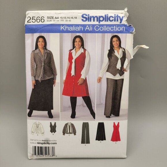 Simplicity Khaliah Ali Collection Women Pants Skirt Blouse Pattern 10-18 UNCUT - Picture 1 of 3